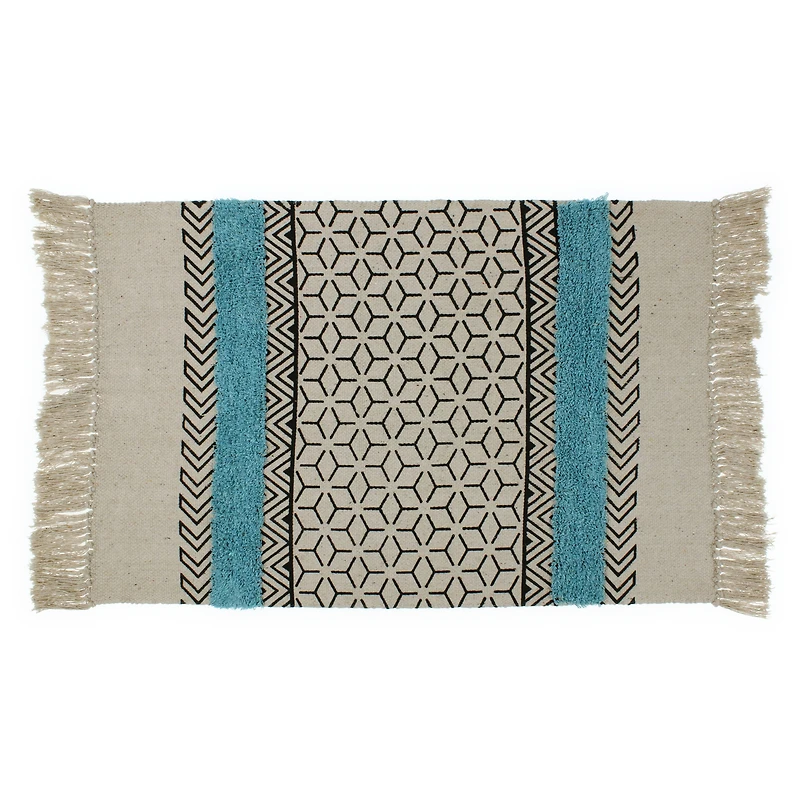 printed & tufted rug 2ft x 3ft