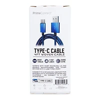 4ft woven USB-C charging cable - purple