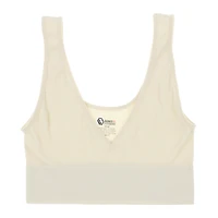 gray v neck ribbed bralette - small