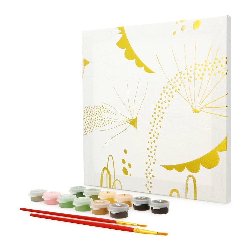 paint by numbers canvas with foil reflections art set