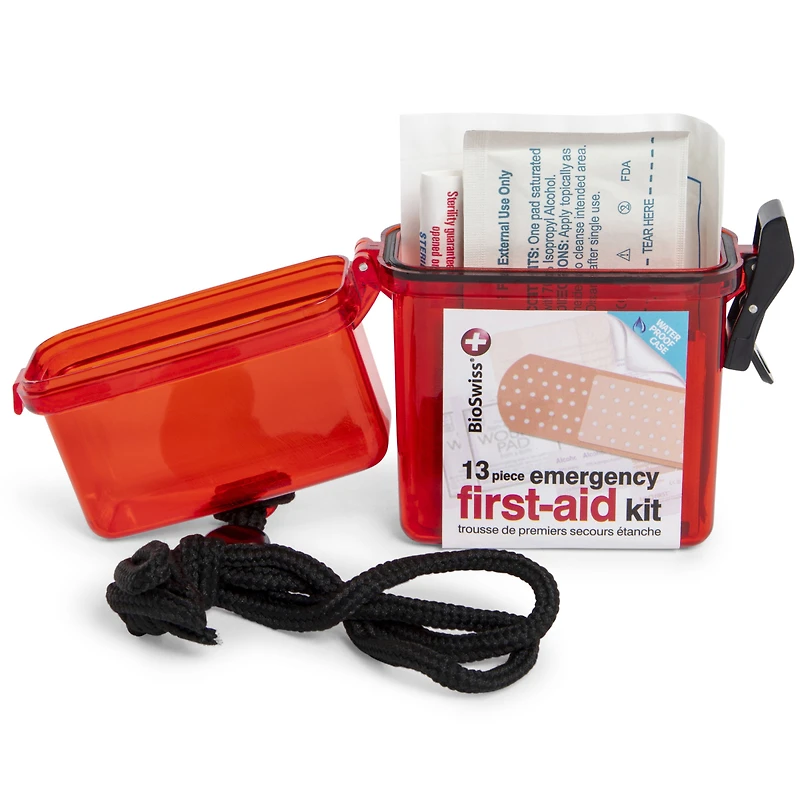 bioswiss® waterproof emergency first aid kit 13-piece set
