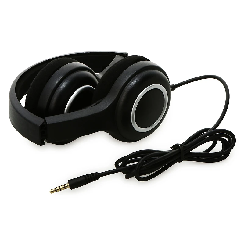 executive wired stereo headset with boom mic