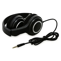 executive wired stereo headset with boom mic