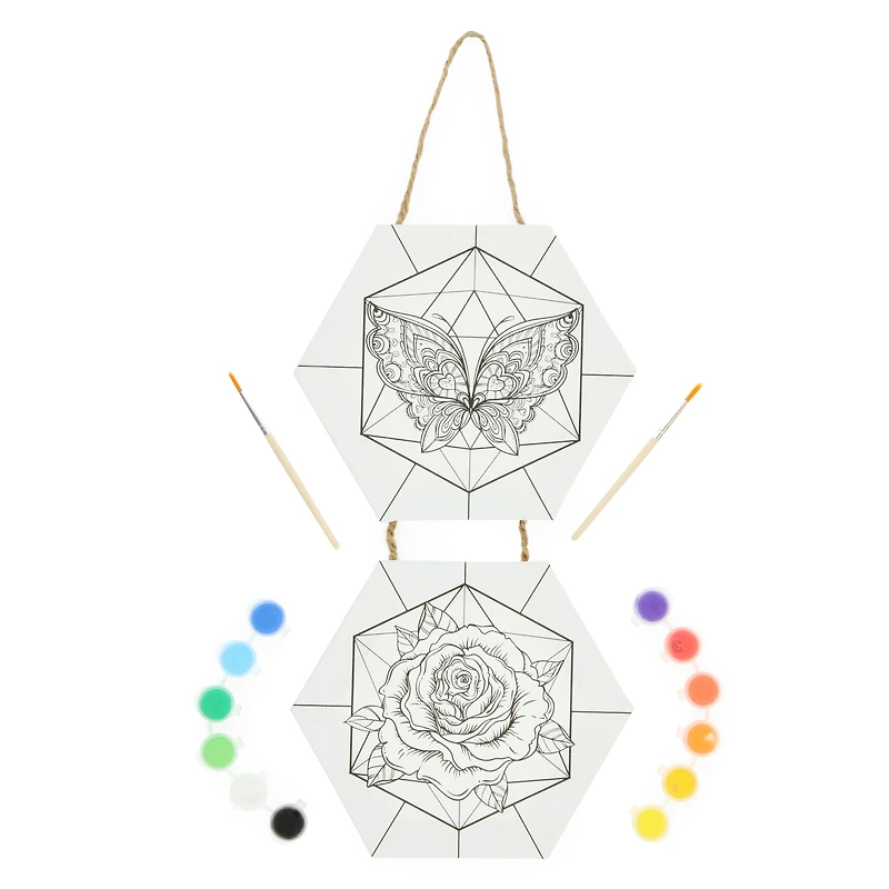 paintable hanging canvas art set