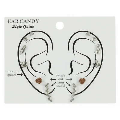 rose & butterfly ear candy earrings pack
