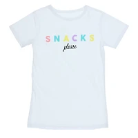 juniors 'snacks please' graphic tee