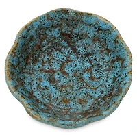 glazed ceramic incense burner 4in