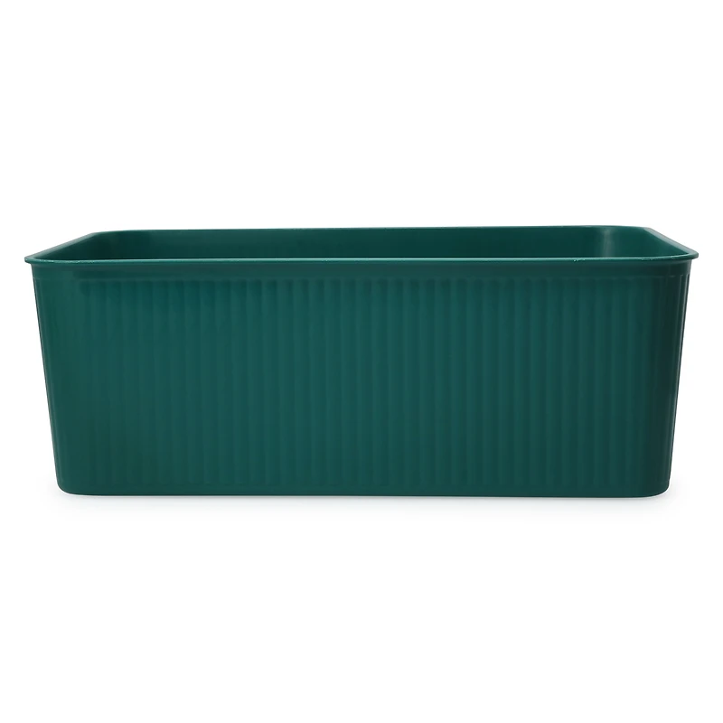 Large Emerald Green Storage Bin 14in x 10in