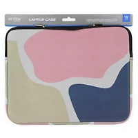 printed neoprene 15in laptop case - abstract art