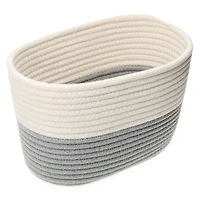 gray coiled rope storage bin 12in x 8in