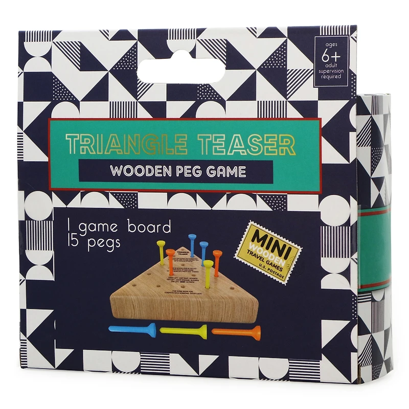 triangle teaser wooden peg game