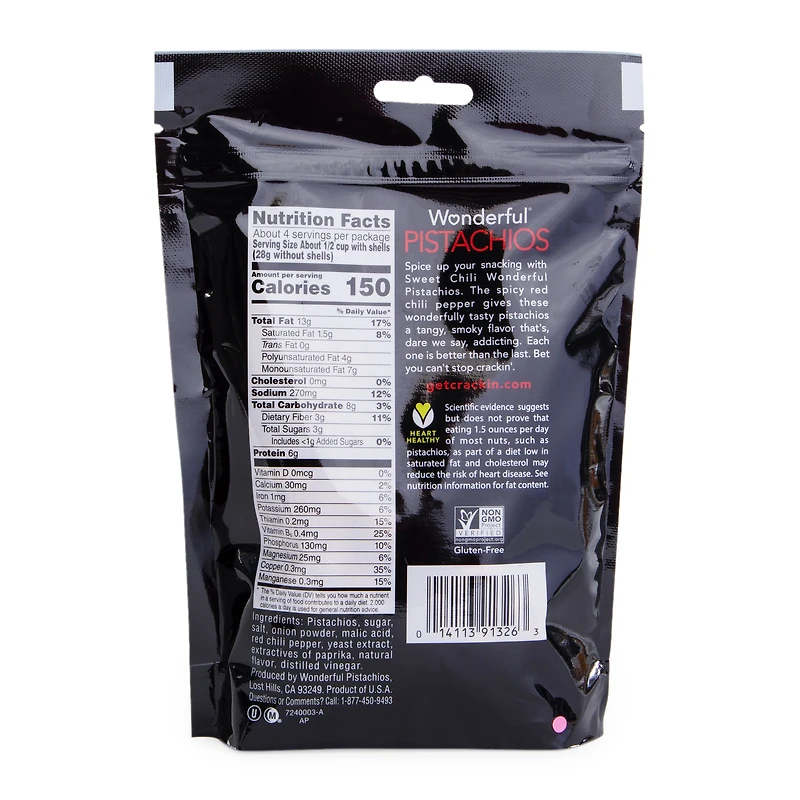 wonderful® pistachios sweet chili 7oz