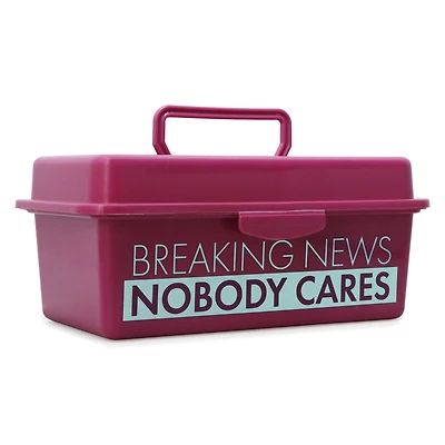 storage box with organizer tray 9.6in - breaking news, nobody cares