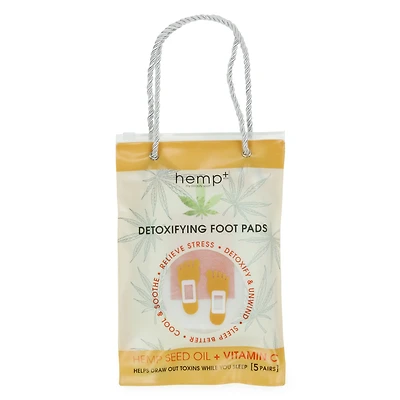 hemp+ detoxifying foot pads with vitamin C, 5 pairs