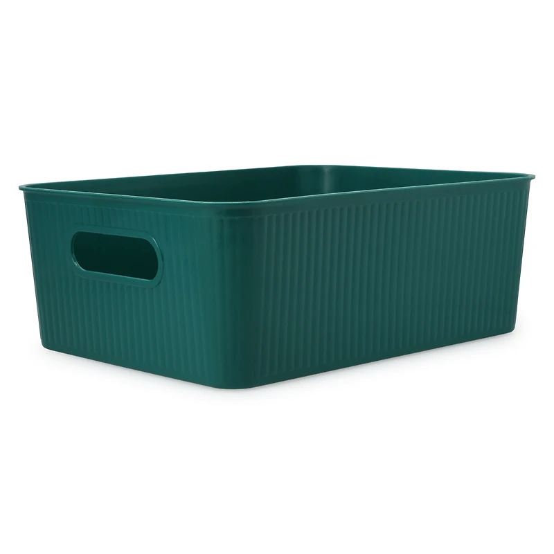 Large Emerald Green Storage Bin 14in x 10in