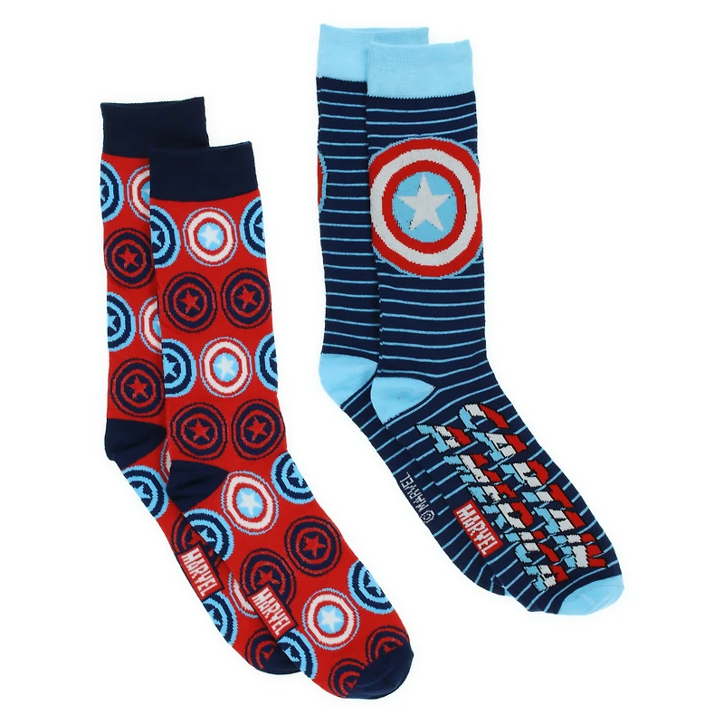 marvel® captain america™ crew socks 2-pack