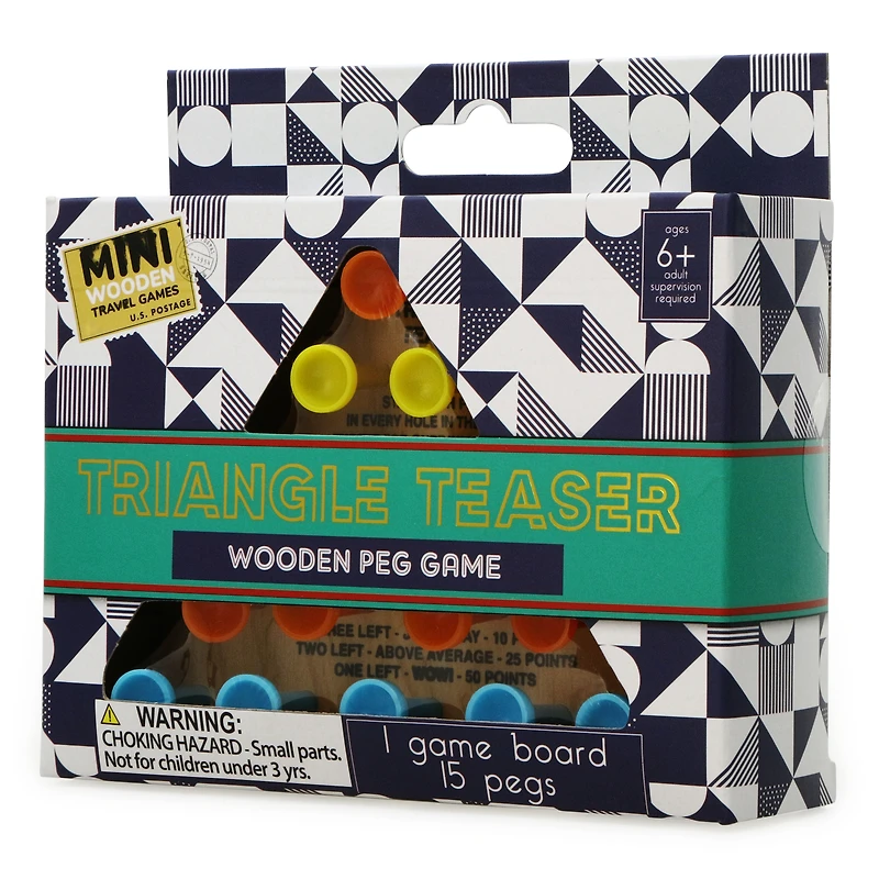 triangle teaser wooden peg game