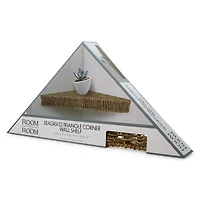 seagrass triangle corner wall shelf 15in