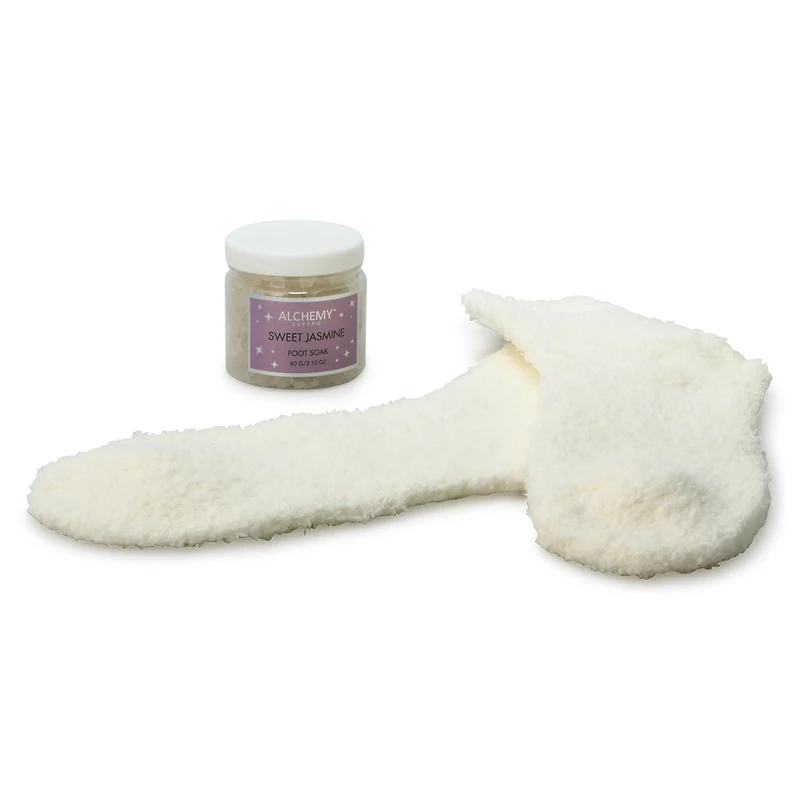 alchemy living™ foot soak & plush socks gift set