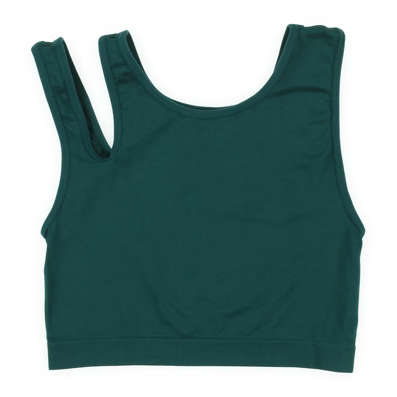 Black Cutout Shoulder Sports Bra