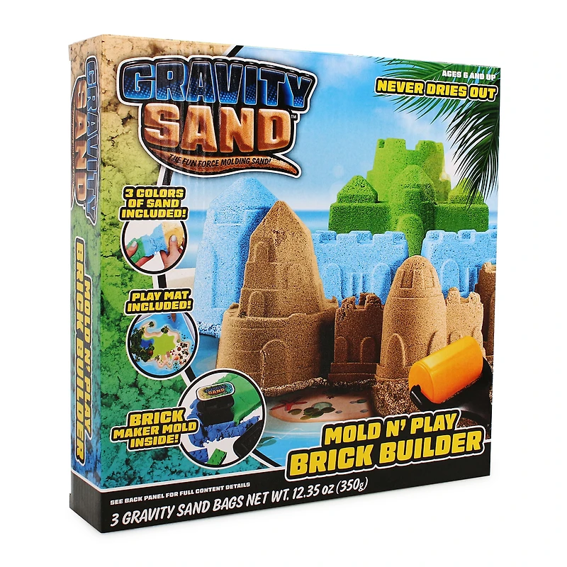 gravity sand™ mold n' play brick builder set