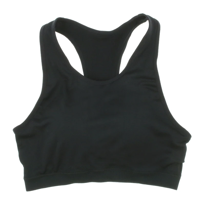 white high-neck sports bra
