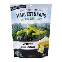 harvest snaps® white cheddar green pea snack crisps 3oz