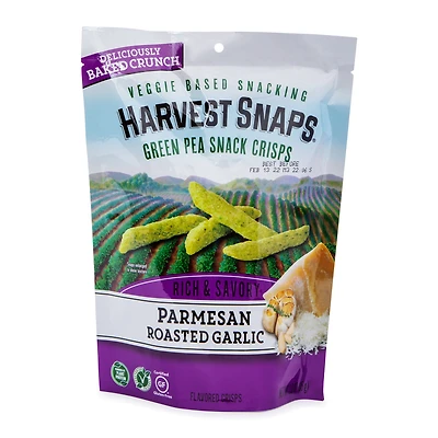 harvest snaps® green pea snack crisps 3oz -  parmesan roasted garlic