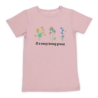 Juniors 'It's Easy Being Green' Floral Graphic Tee