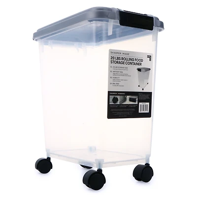 rolling pet food storage container w/ 20 lbs capacity