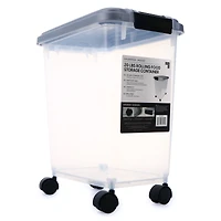 rolling pet food storage container w/ 20 lbs capacity
