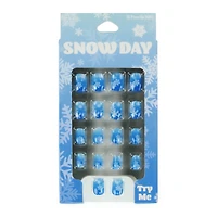 snow day press-on nails 18-piece set