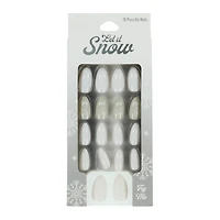let it snow press-on nails 18-piece set