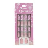 snow queen press-on nails 18-piece set