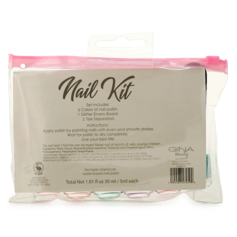 sweet treats nail kit with 6 x nail polish