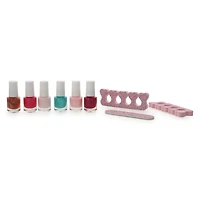 tropical nail kit with 6 x nail polish