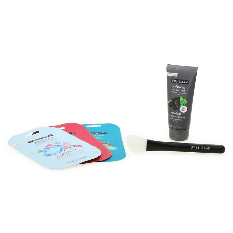freeman® refresh + glow face mask kit 5-piece