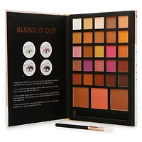 profusion pink marble beauty book 28-piece makeup palette