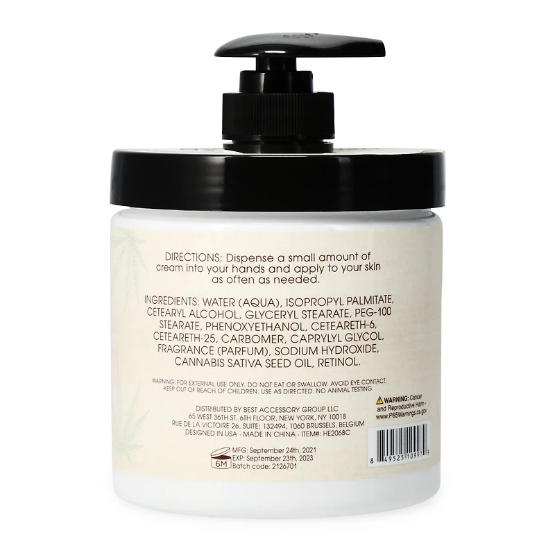 hemp+ firming cream with hemp seed oil + retinol 16.9 fl.oz