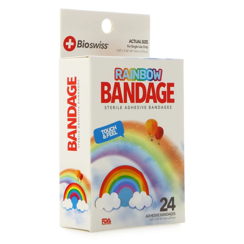 bioswiss® rainbow bandages 24-count