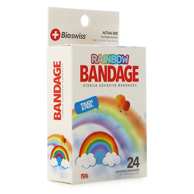 bioswiss® rainbow bandages 24-count