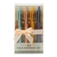 4-pack pen & notebook set with quotes