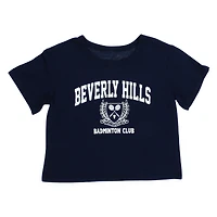 beverly hills badminton club cropped t-shirt - small