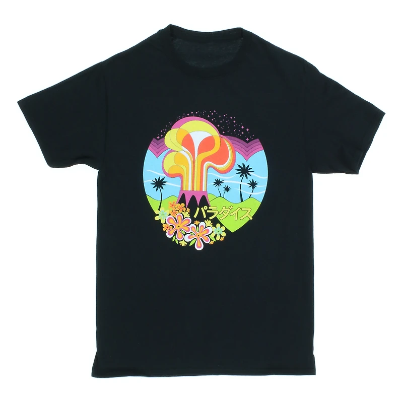 neon volcano graphic tee - large