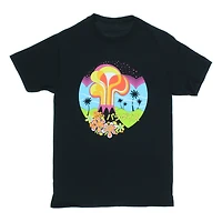 neon volcano graphic tee - large