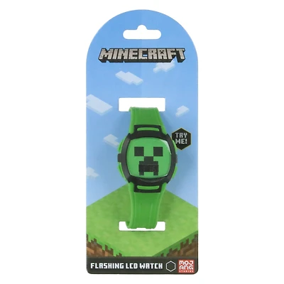 Minecraft™ Creeper Flashing Lcd Watch