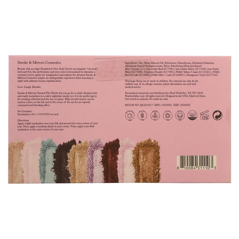 smoke & mirrors notorious flirt eyeshadow palette 18-piece