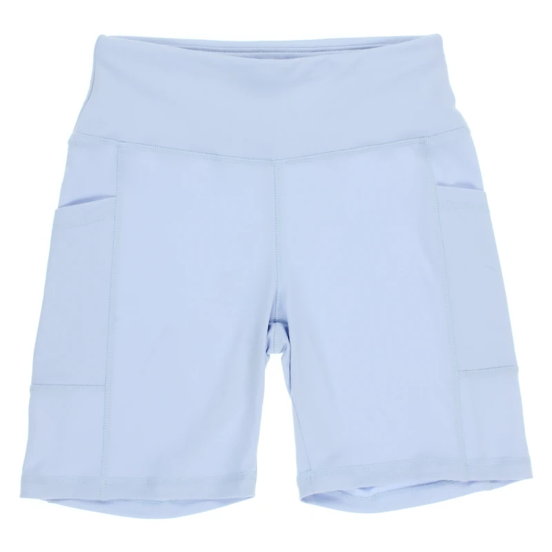 Black High Waist Bike Shorts w/ Pockets