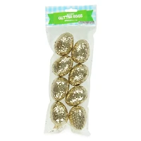 8-count fillable pastel glitter easter eggs