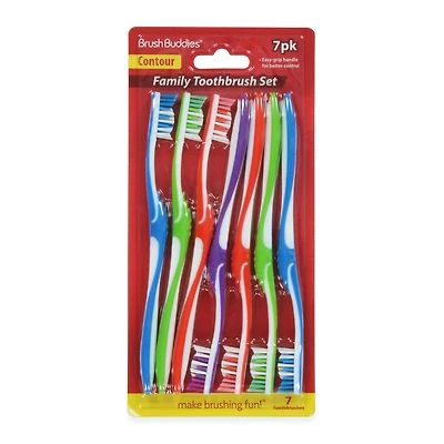 brush buddies® 7-count family toothbrush set